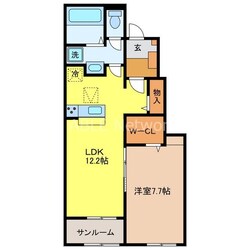 マカニ　レア　Aの物件間取画像